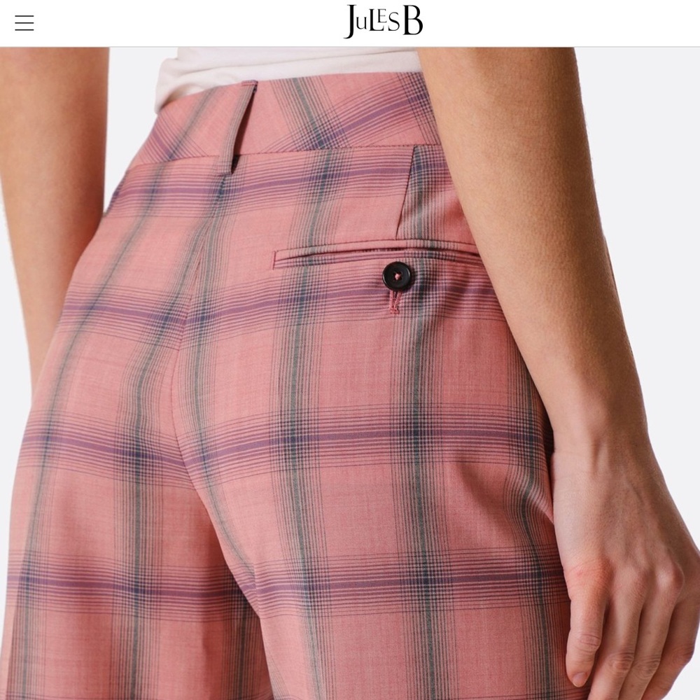 Paul Smith Pink Plaid Trousers, New, 36 - Picture 7 of 11